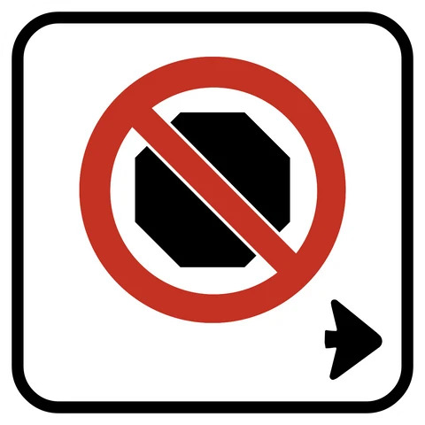 This sign means no stopping